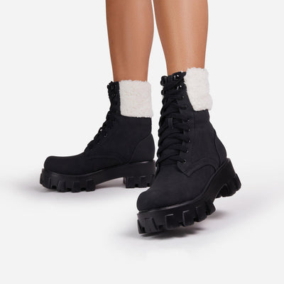 Botas para mujer estilo de invierno con acabado afelpado - Yllena