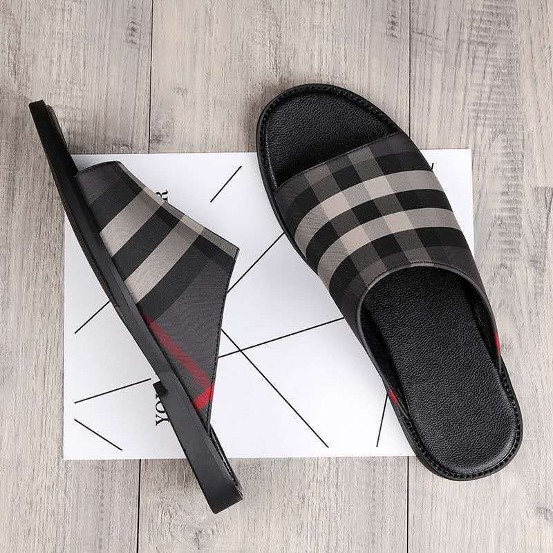 Sandalias para hombre diseño a cuadros de estilo casual antideslizante - Bruno