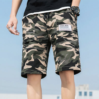 Pantalones cortos para hombre de algodón con bolsillos utilitarios estilo casual - Bruno