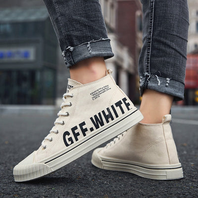 Zapatillas altas hombre lona estampado urbano estilo casual - Damián