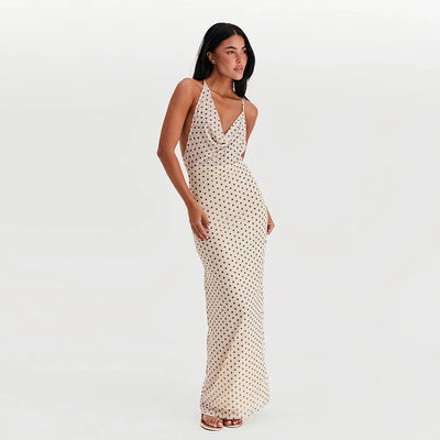 Ivy - Vestido largo estampado con tirantes espagueti