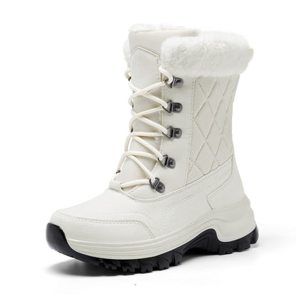 Titi - Botas de invierno gruesas y cálidas con forro polar para mujer