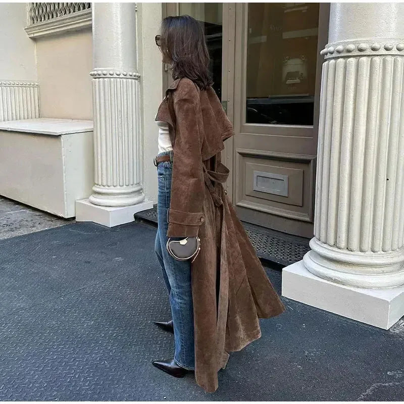 Abrigo largo vintage estilo de otoño - Kloe