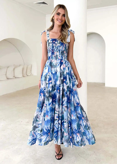 Amber - Vestido casual de tirantes con cintura elástica