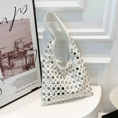 Bolso de hombro con detalles metálicos - Mariela