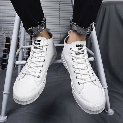 Zapatillas altas hombre lona estampado urbano estilo casual - Damián