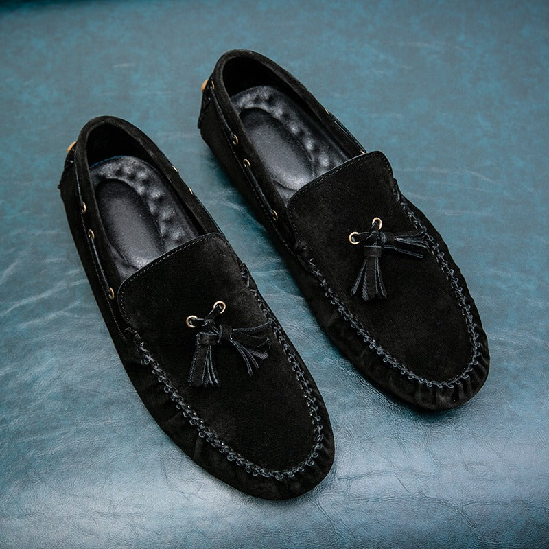 Mocasines hombre suela blanda con borlas - Alessio