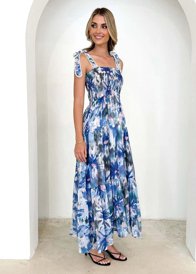 Amber - Vestido casual de tirantes con cintura elástica