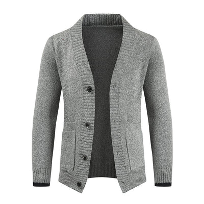 Cardigan de punto para hombre con cuello chal - Emil