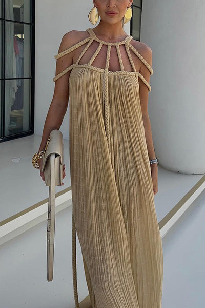 Elena - Sexy maxi vestido sin espalda para mujer