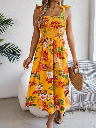 Vestido largo mujer tirantes estampado floral tropical - Kailani