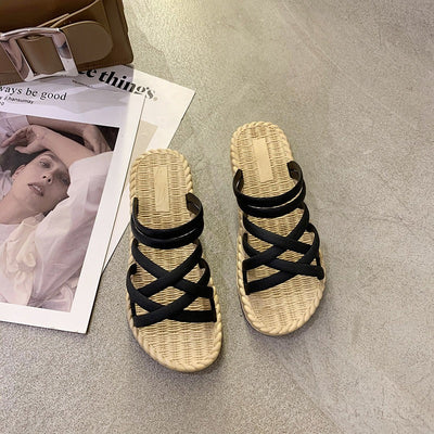 Sandalias planas mujer tiras cruzadas estilo romano - Soléa