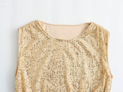 Vestido para mujer efecto aplicaciones luminosas - Sarynne