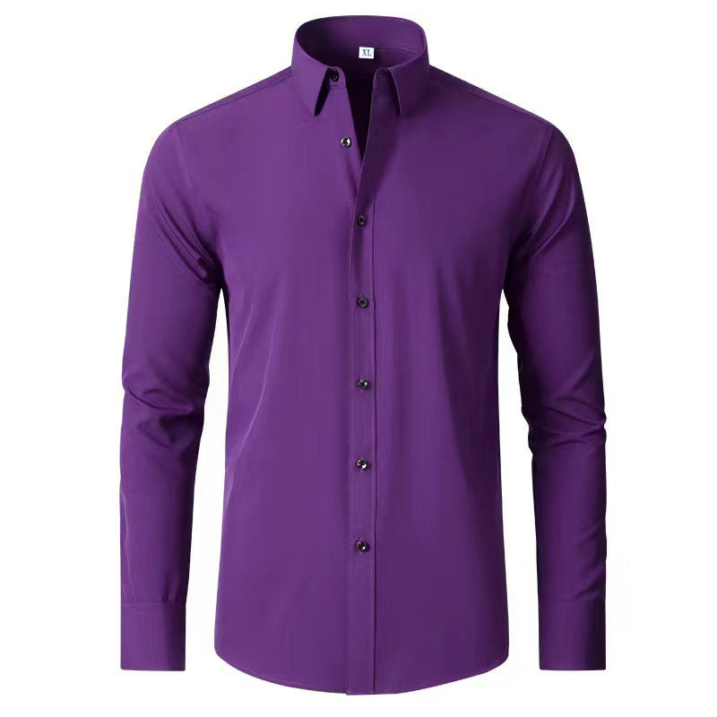 Gary - Camisa para hombre con elasticidad y protección contra arrugas