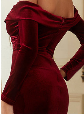 Vestido elegante para mujer en terciopelo - Lioren