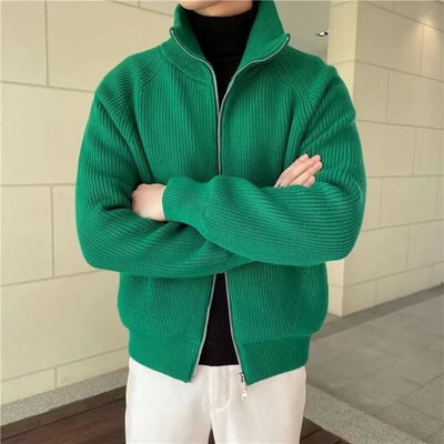 Chaqueta de punto para hombre con cremallera - Lennart
