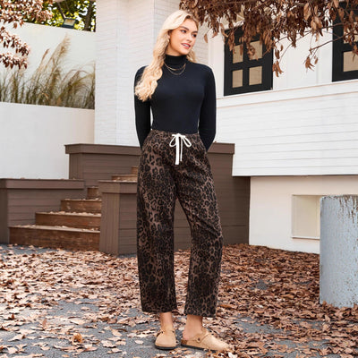 Pantalones para mujer rectos de cintura elástica - Naydine