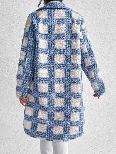 Abrigo largo de tejido boucle con diseño para mujer - Sereane