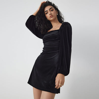 Vestido para mujer tipo terciopelo - Yalena