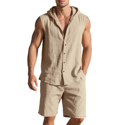 Conjunto sin mangas hombre tejido ligero estilo veraniego - Mauro