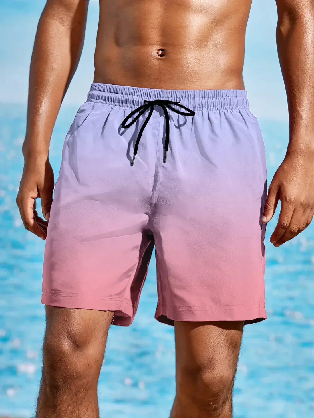 Leo - Pantalones cortos de playa con degradado de colores