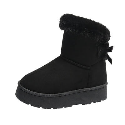 Botines de invierno para mujer con lazo y forro térmico - Bianka