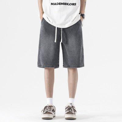 Pantalones cortos para hombre denim lavado con estilo holgado - Matías