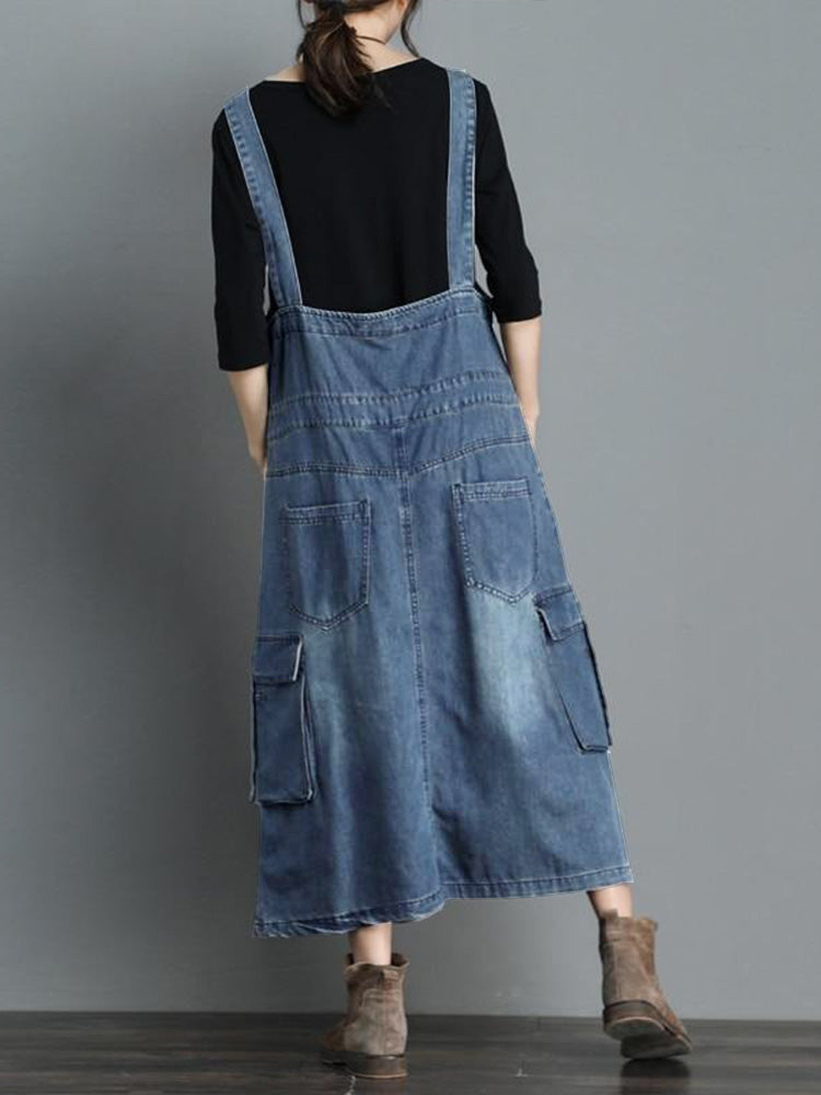 Vestido peto vaquero holgado - Vici