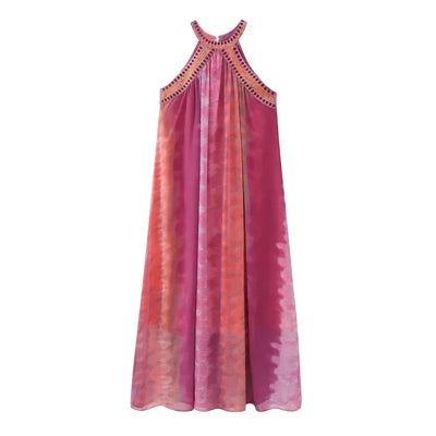 Marbella - Vestido fluido cuello halter