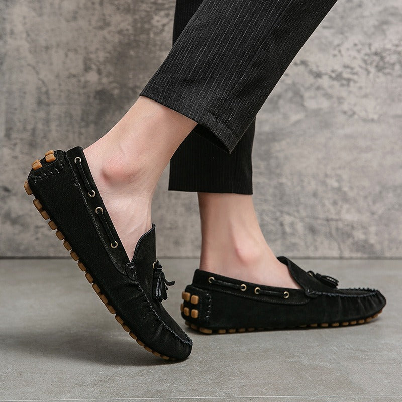 Mocasines hombre suela blanda con borlas - Alessio