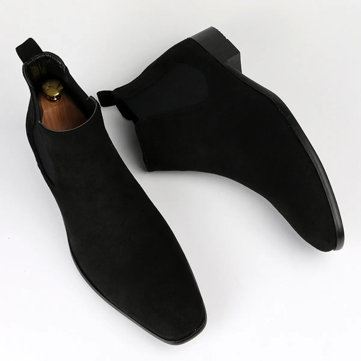 Botines hombre ante estilo chelsea punta cuadrada - Álvaro