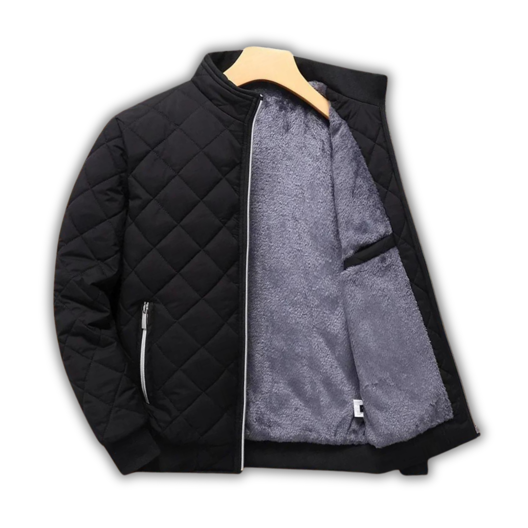 Chaqueta acolchada con forro polar para hombre