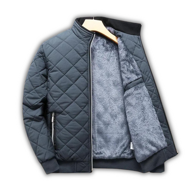 Chaqueta acolchada con forro polar para hombre