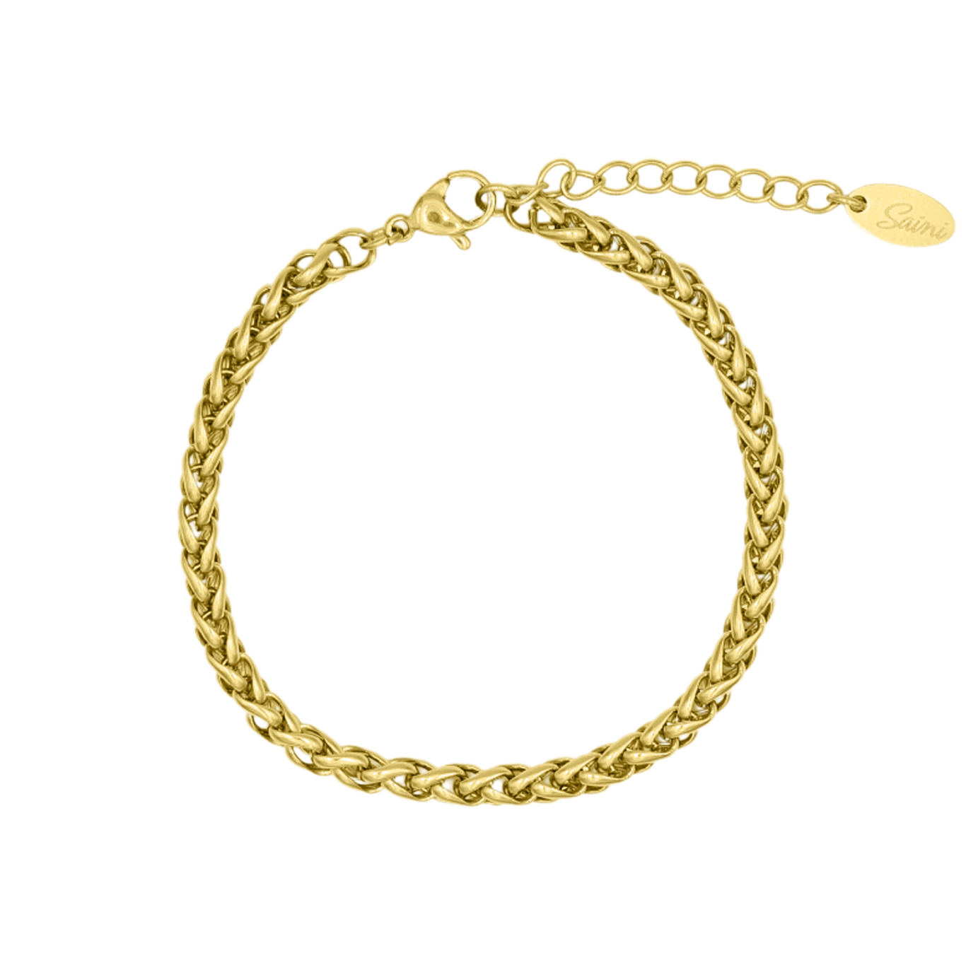 Pulsera Saini's Bow chapada en oro de 14 quilates