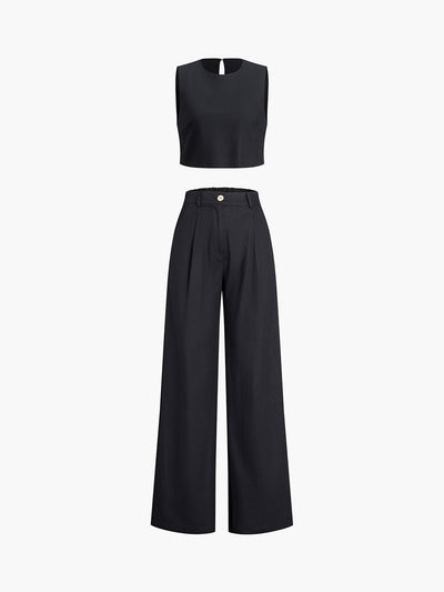 Esther - Conjunto de pantalón boho de dos piezas