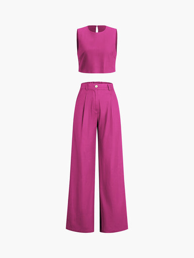 Esther - Conjunto de pantalón boho de dos piezas