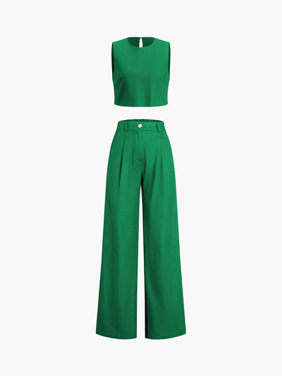 Esther - Conjunto de pantalón boho de dos piezas