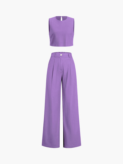 Esther - Conjunto de pantalón boho de dos piezas