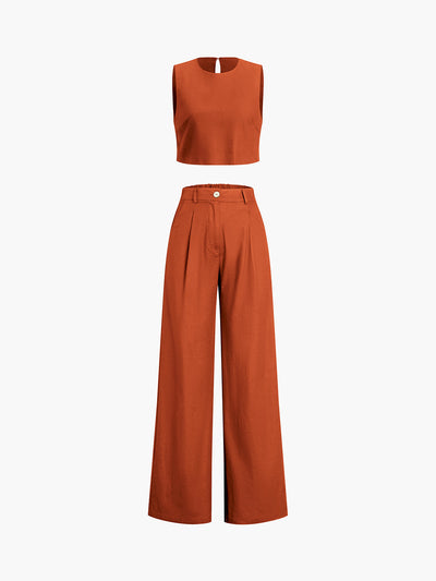 Esther - Conjunto de pantalón boho de dos piezas