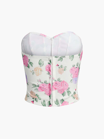 Nora - Corsé con escote corazón de flores