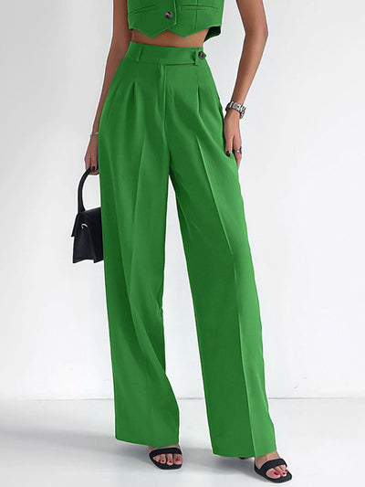 Velia - Conjunto de chaleco con botones y pantalón