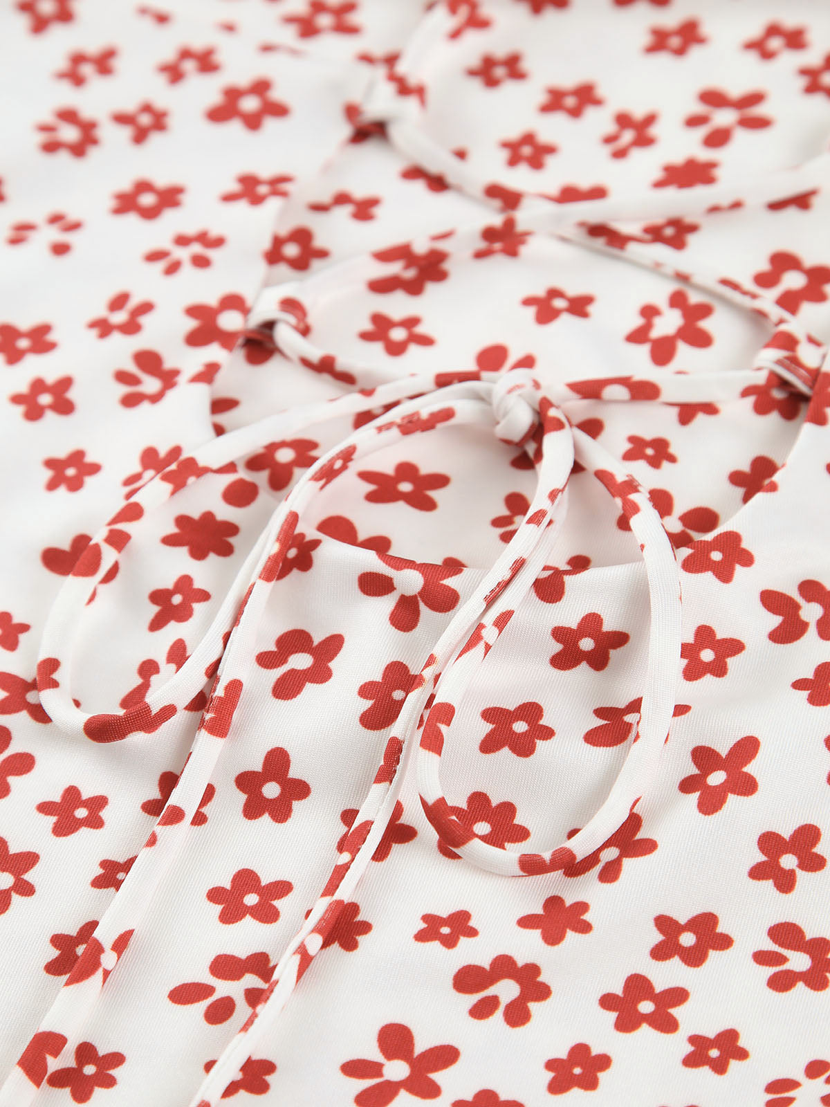 Lenay - Vestido largo de tirantes con estampado floral cruzado y fluido