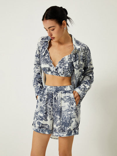 Gilda - Conjunto de tres piezas con estampado floral
