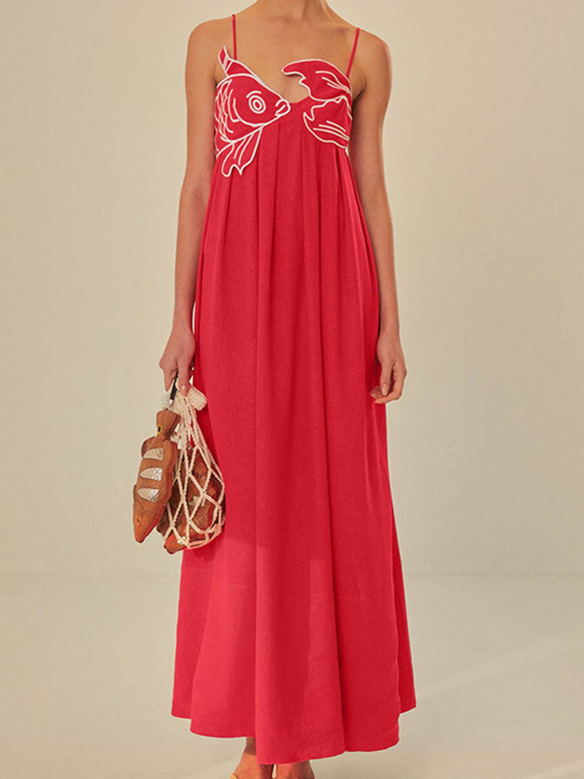 Scarlett - Vestido Semi-Transparente Peces Bordados