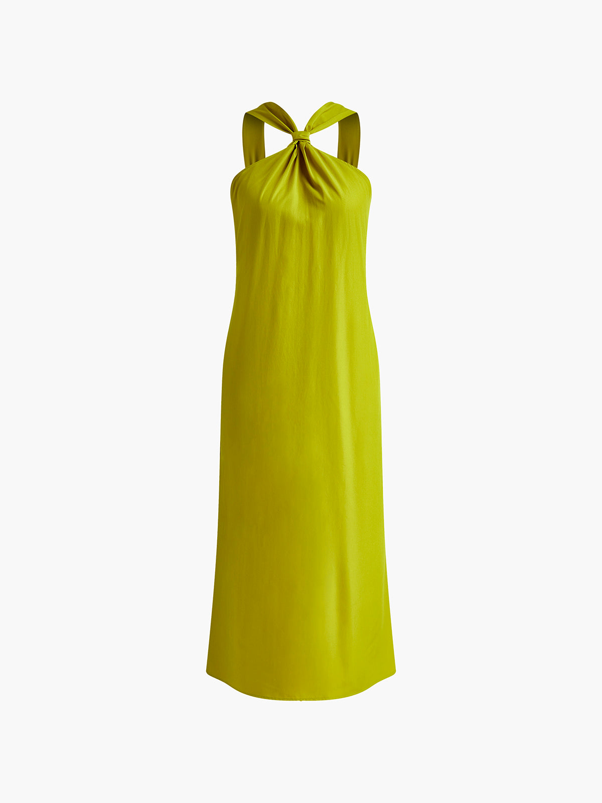 Hanna - Vestido largo cruzado con escote halter
