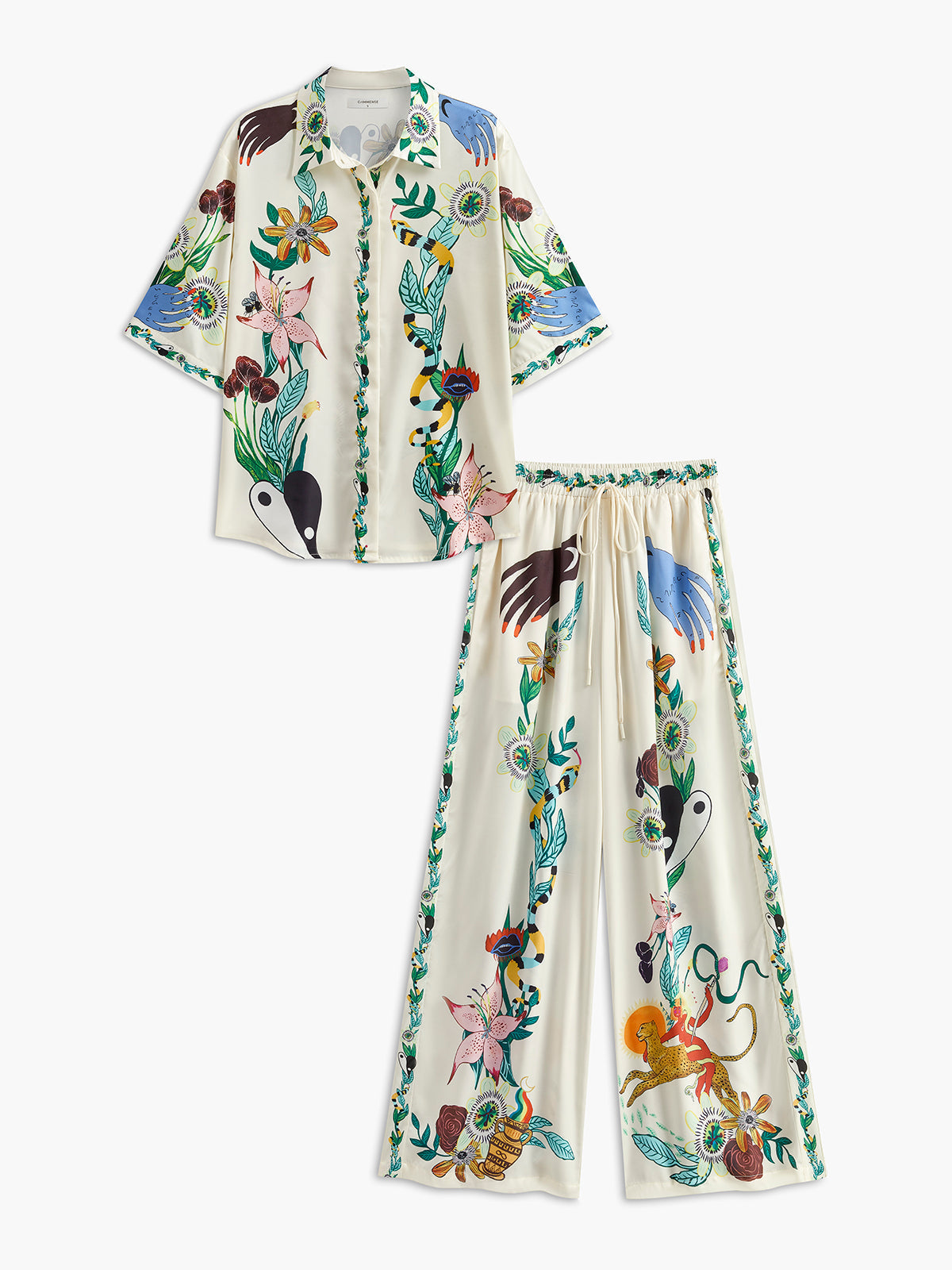 Carlota - Conjunto de pantalón con estampado floral