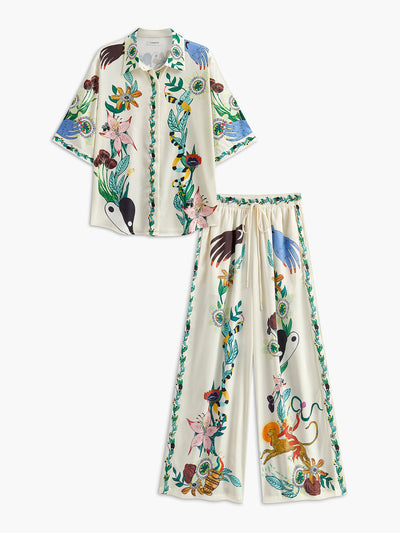 Carlota - Conjunto de pantalón con estampado floral