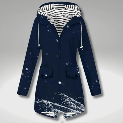 Abrigo mujer impermeable ligero con capucha ajustable - Jade