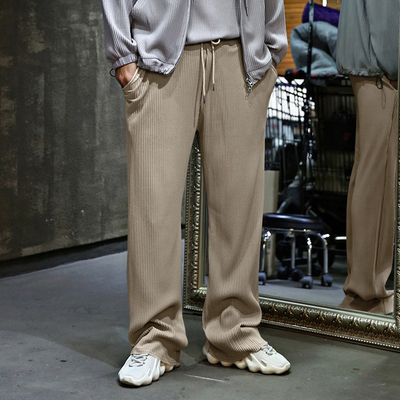 Pantalon recto de hombre con textura acanalada - Kenji