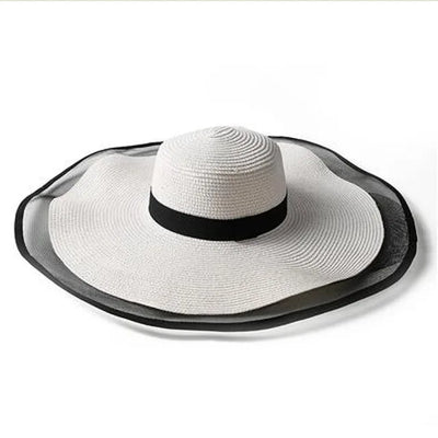 Sombrero de paja de ala grande temperamento moda